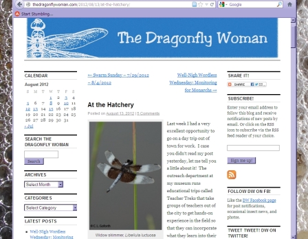 Dragonfly Woman's at the Hatchery article